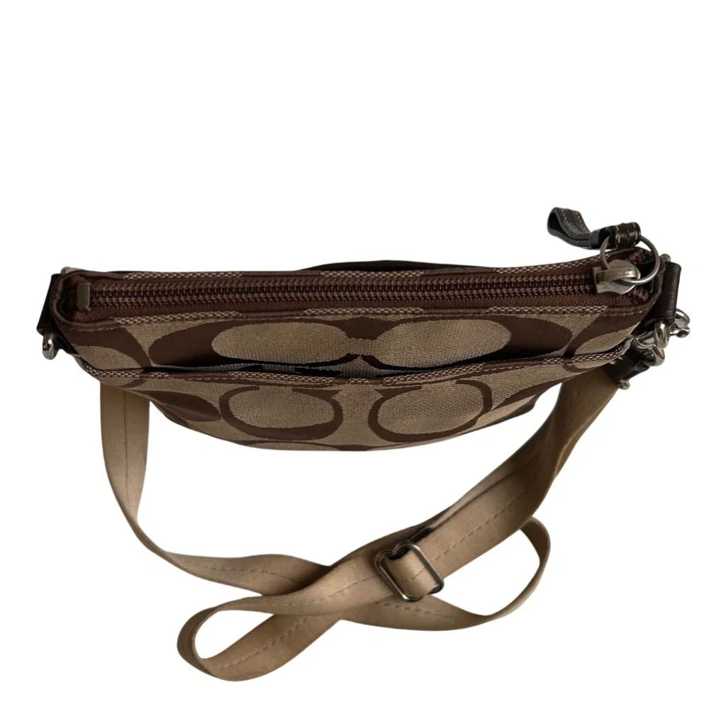 Coach Signature Monogram Canvas Crossbody Bag